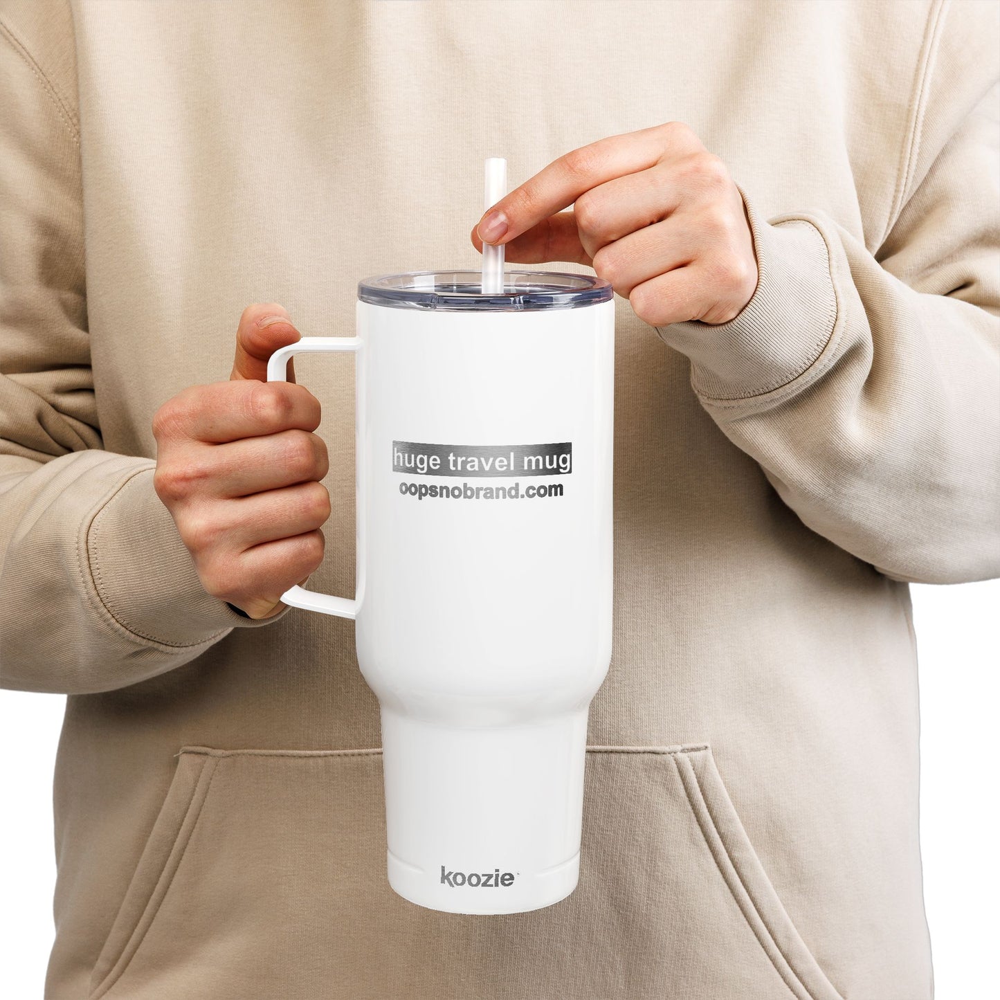 huge travel mug